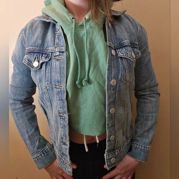 Lucky Brand Denim Jacket Women's X-Small Light Wash Cotton - Picture 3 of 11